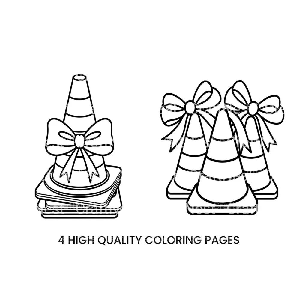 Festive Traffic Cone Coloring Books