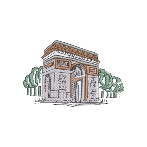 Gate of Garden Embroidery Design