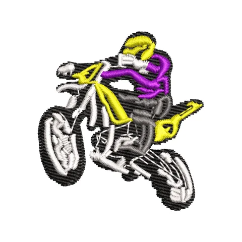 Biker Embroidery Design