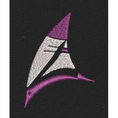 Abstract Sailboat Speed Logo Sailing Emblem Embroidery Design