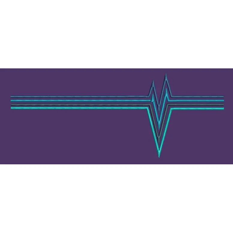 Linear Pulse Variation Embroidery Design