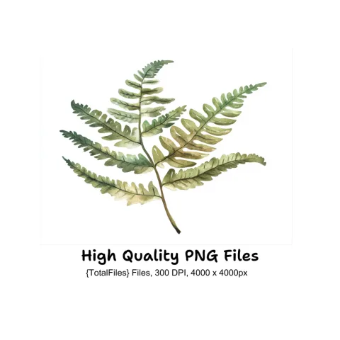 Autumnal Fern Clipart Bundle