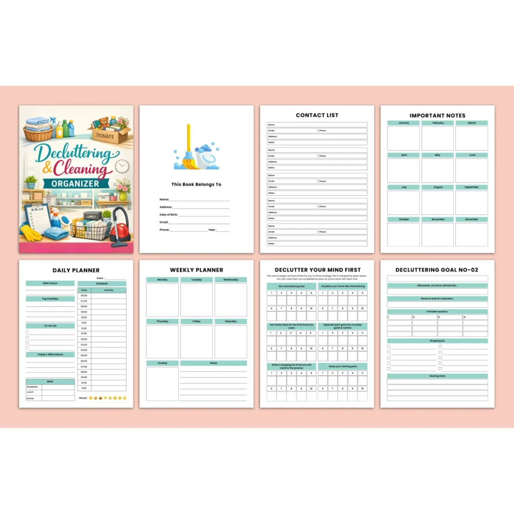 Decluttering Cleaning Planner Guide