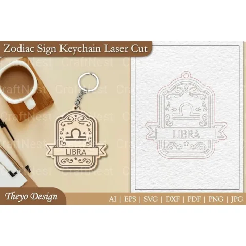 Zodiac Keychain SVG Bundle