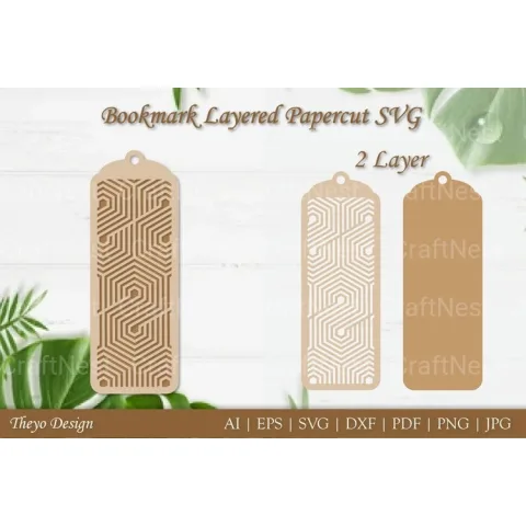 Bookmarks Layered Papercut SVG Bundle