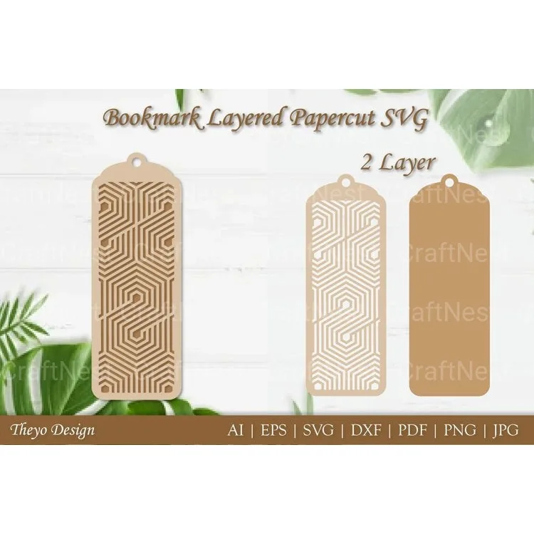 Bookmarks Layered Papercut SVG Bundle