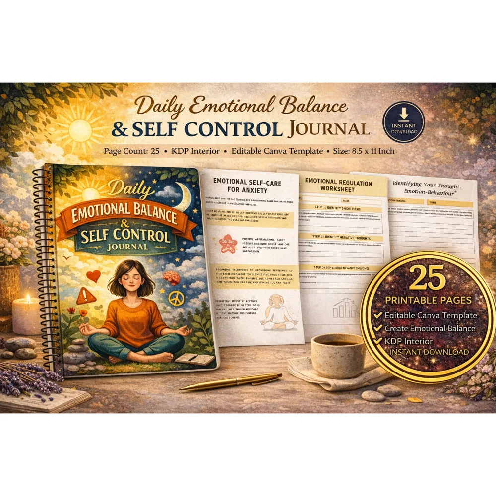 Daily Emotional Balance & Self-Control Journal