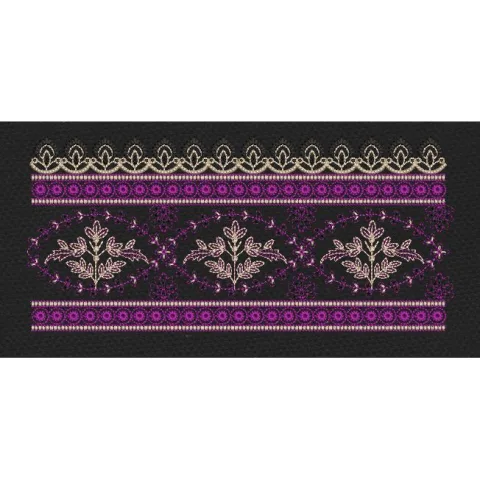Floral Jacquard Woven Magnata Embroidery Design
