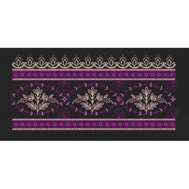 Floral Jacquard Woven Magnata Embroidery Design