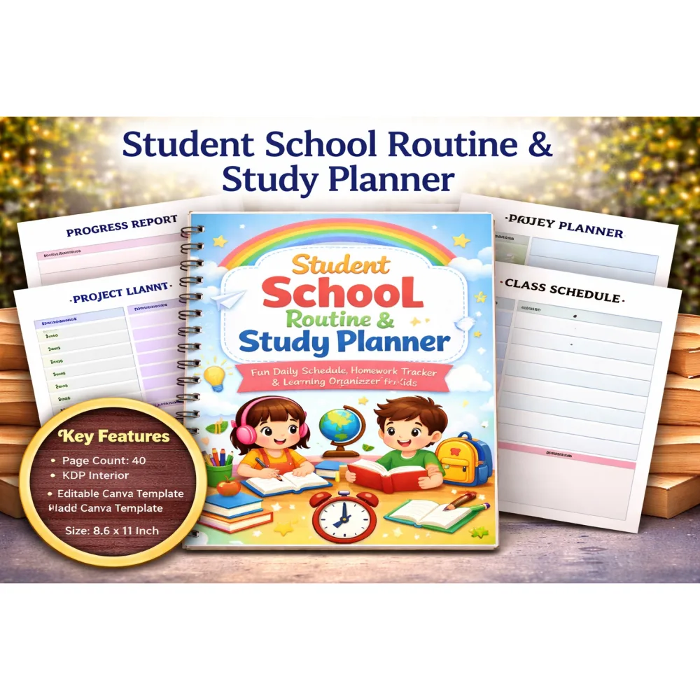 Student School Routine Study Planner for Kids
