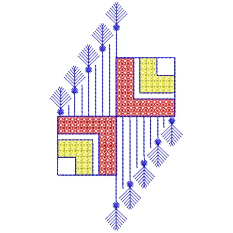 Geometric Cross Stitch Art Embroidery Design