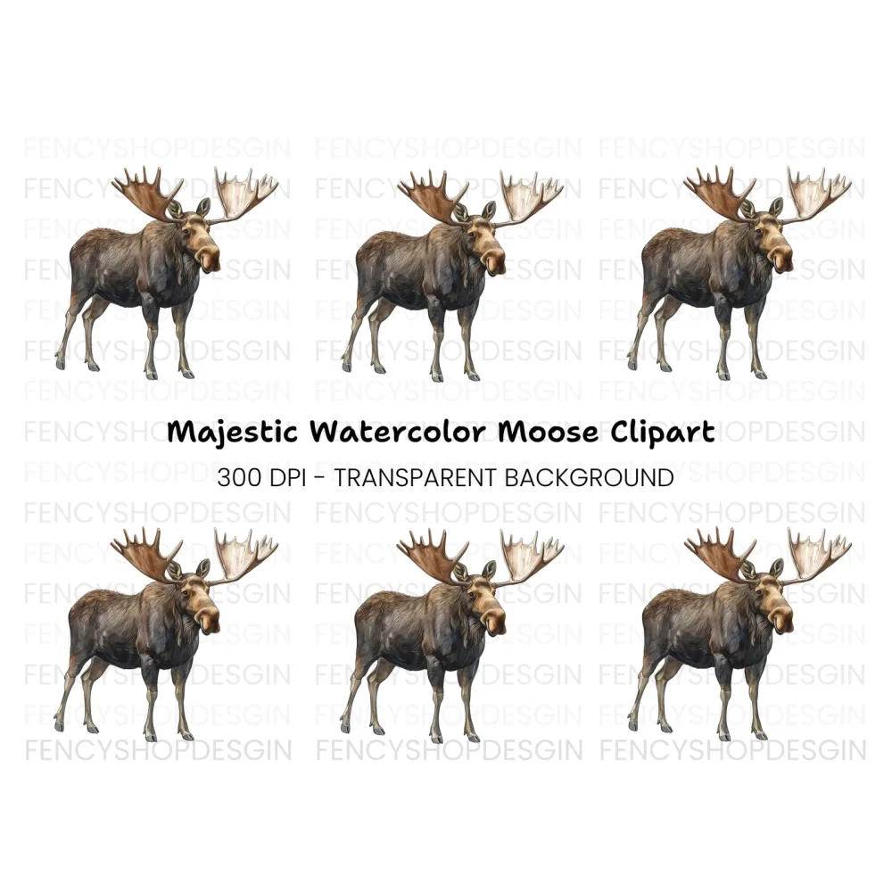 Majestic Moose Clipart Bundle