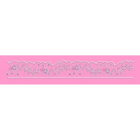 Delicate Scallop Floral Spray Embroidery Design