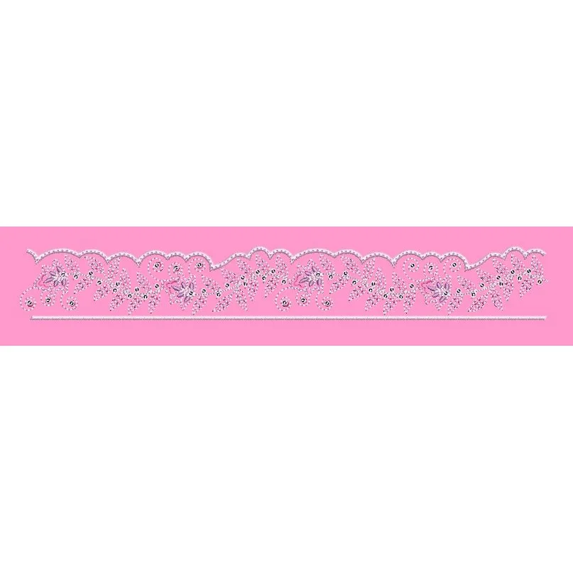 Delicate Scallop Floral Spray Embroidery Design