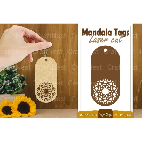 Mandala Tags SVG Bundle