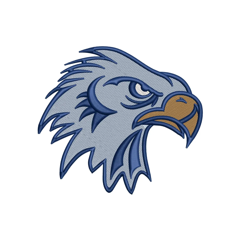 Eagle Head Angry Embroidery Design