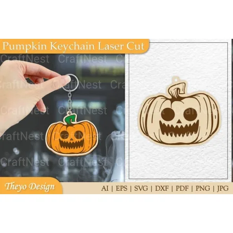 Pumpkin Keychain SVG Bundle