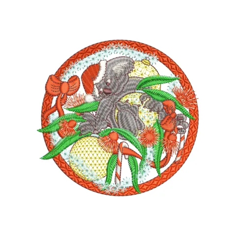 Koala Xmas Embroidery Design