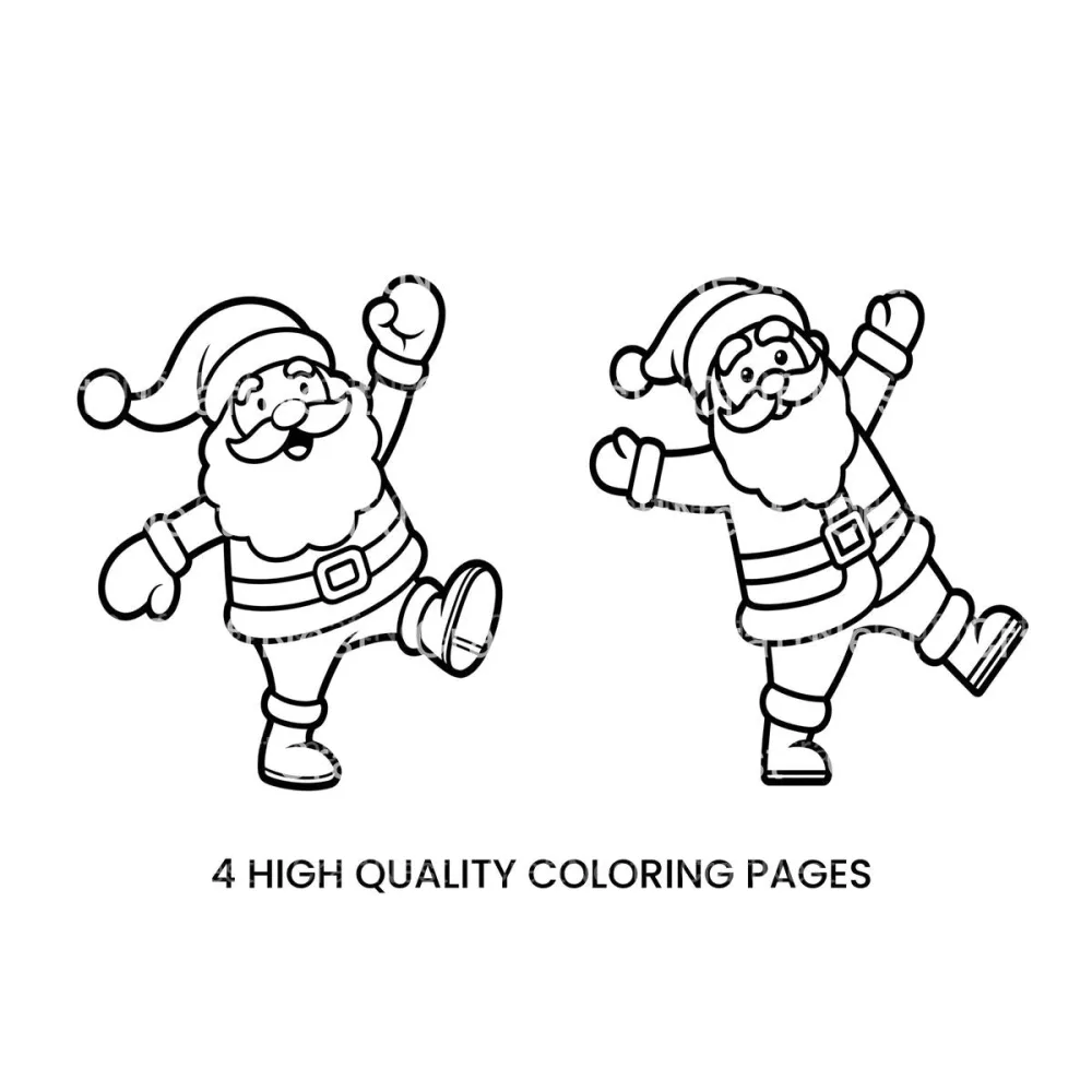 Dancing Santa Claus Fun Coloring Books