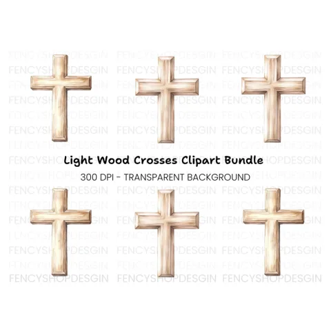 Wooden Cross Clipart Bundle