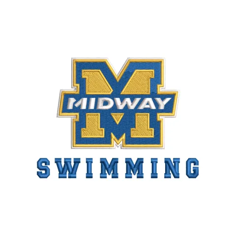 Midway Swimming Embroidery Design