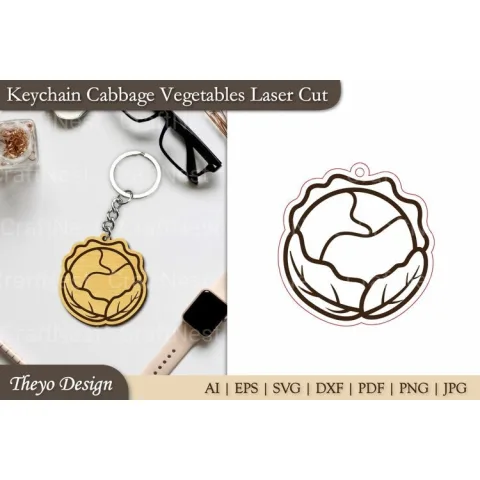 Keychain Vegetables SVG Bundle