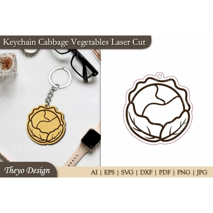 Keychain Vegetables SVG Bundle