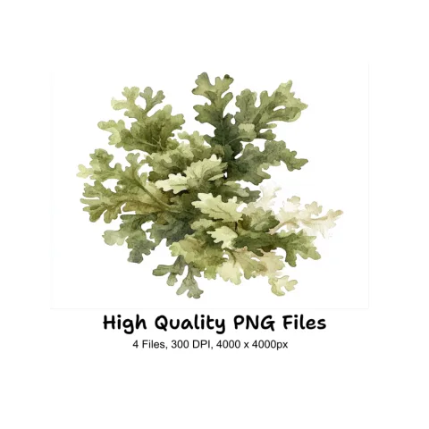 Earthy Green Foliage Clipart Bundle