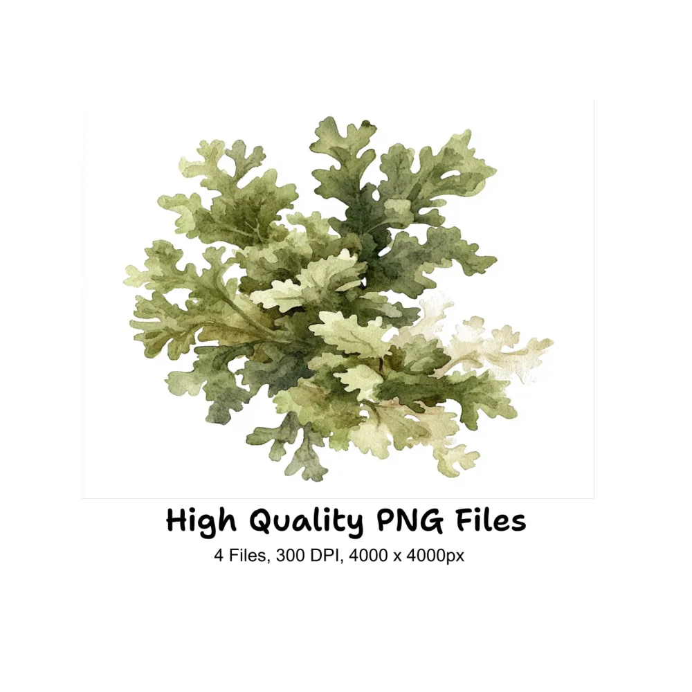 Earthy Green Foliage Clipart Bundle