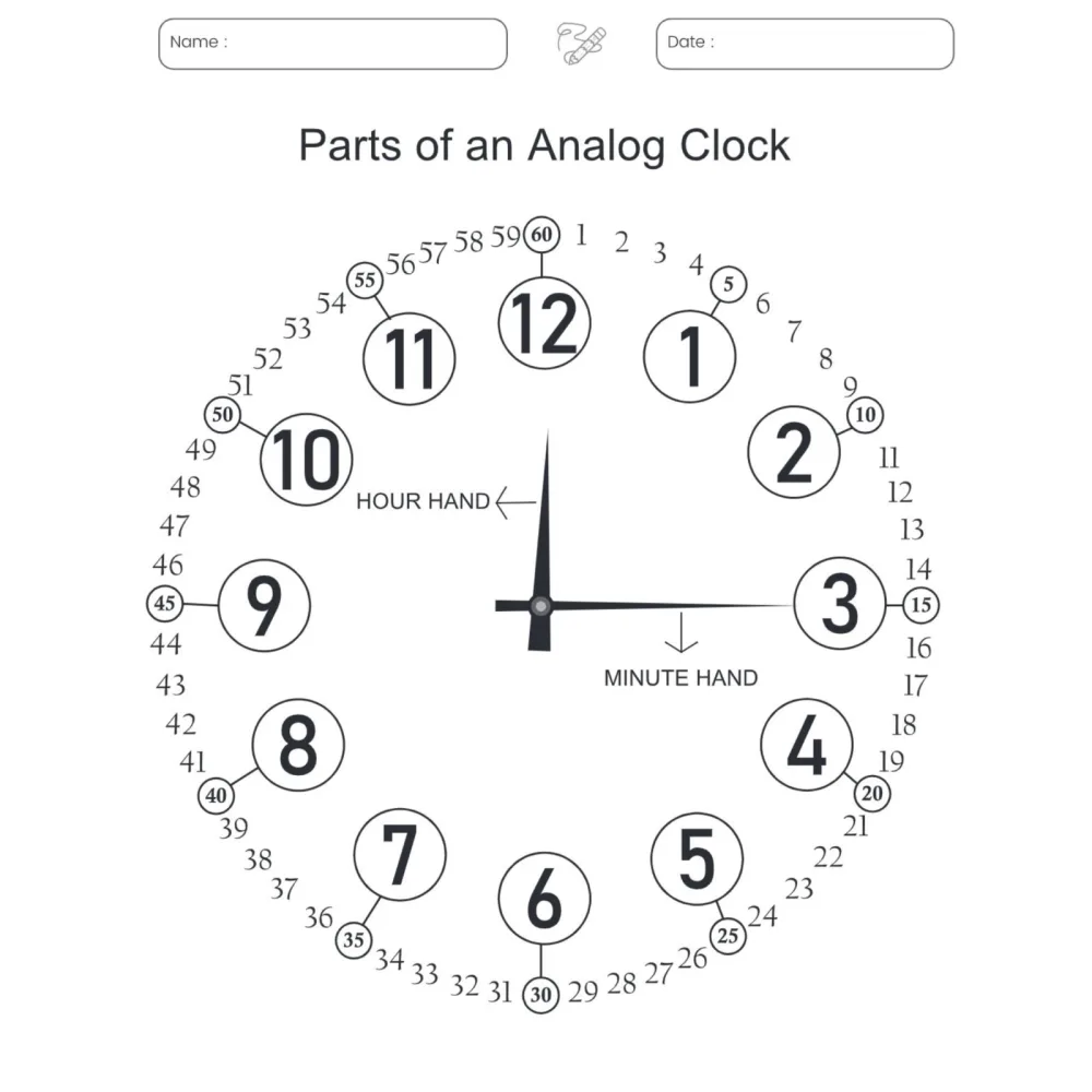 Time Learning Clock Workbook