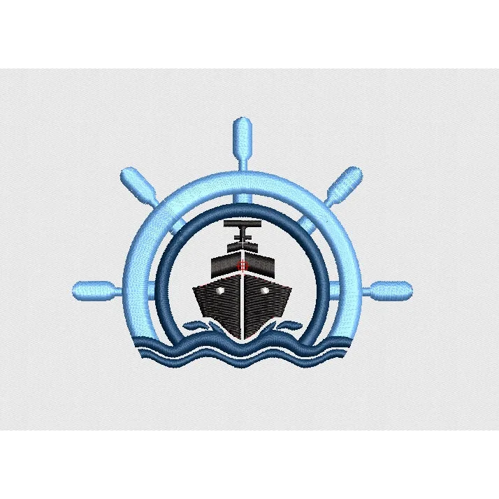 Ship Embroidery Design