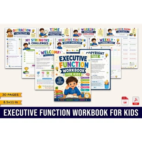 Executive Function For Kids Workbook