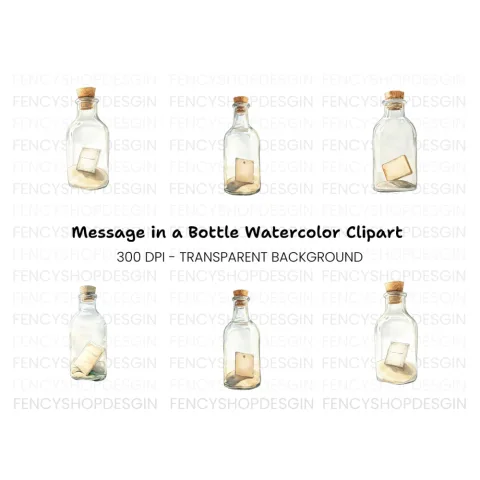 Message in a Bottle Clipart Bundle