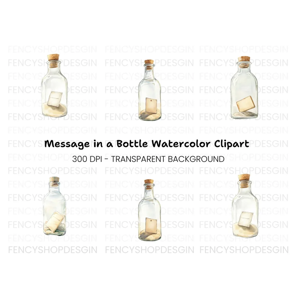 Message in a Bottle Clipart Bundle
