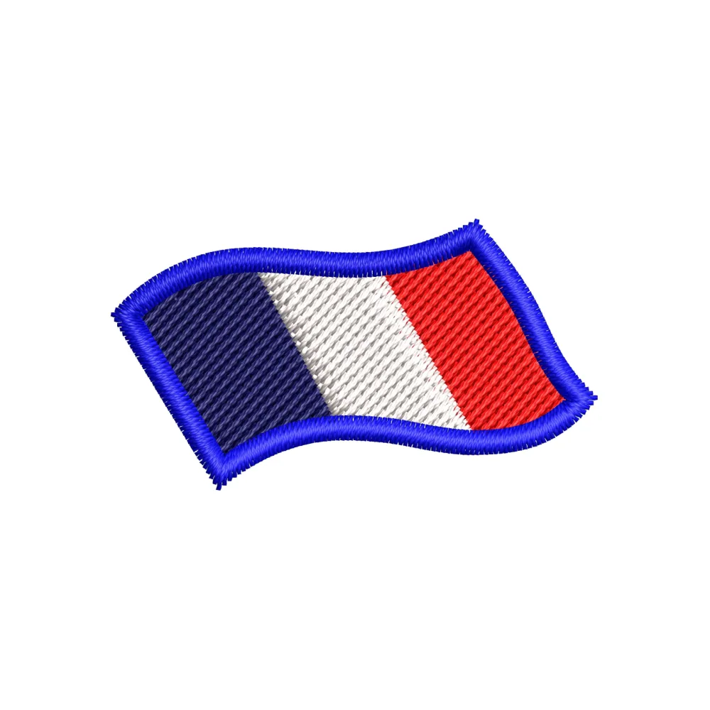 Flag Of France Embroidery Design