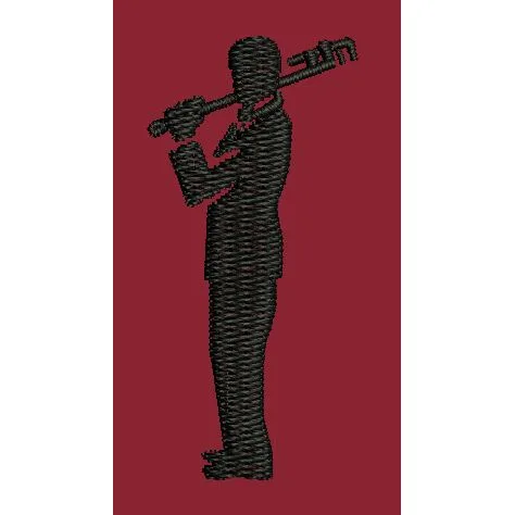 Silhouette of a Person Embroidery Design