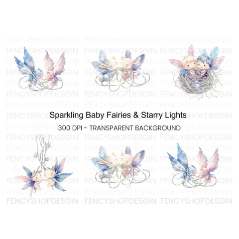 Enchanted Fairy Lights Clipart Bundle