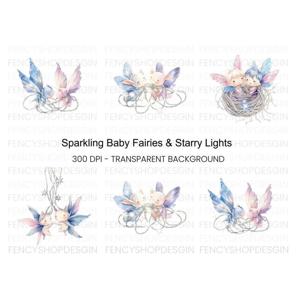 Enchanted Fairy Lights Clipart Bundle