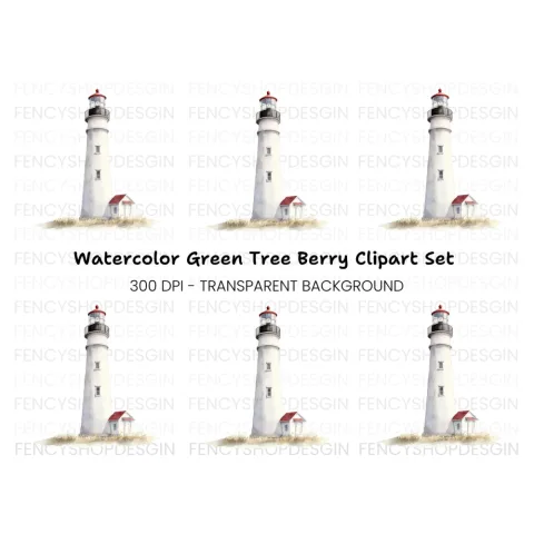 Coastal Lighthouse Clipart Bundle