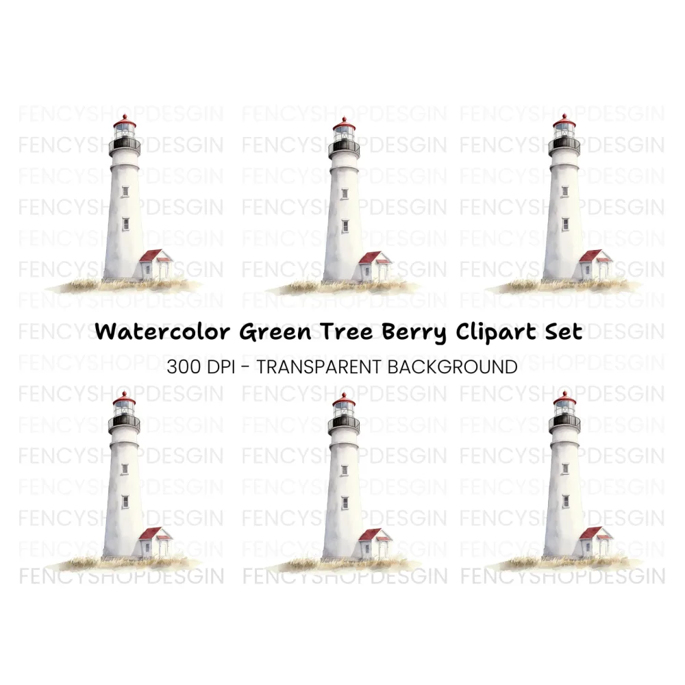 Coastal Lighthouse Clipart Bundle