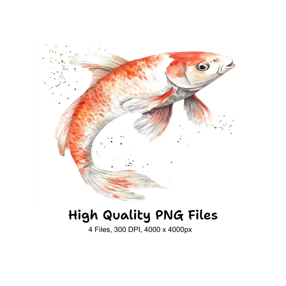 Elegant Koi Fish Clipart Bundle