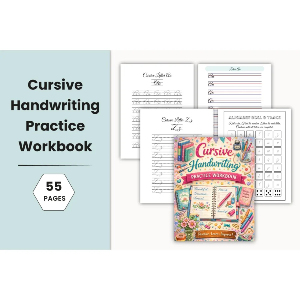 Cursive Handwriting Practice Workbook
