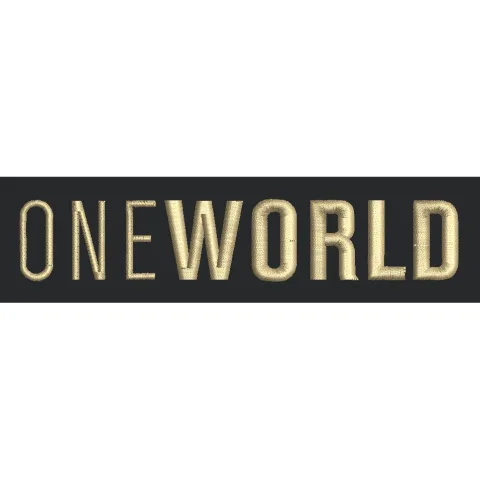 Oneworld Text Embroidery Design