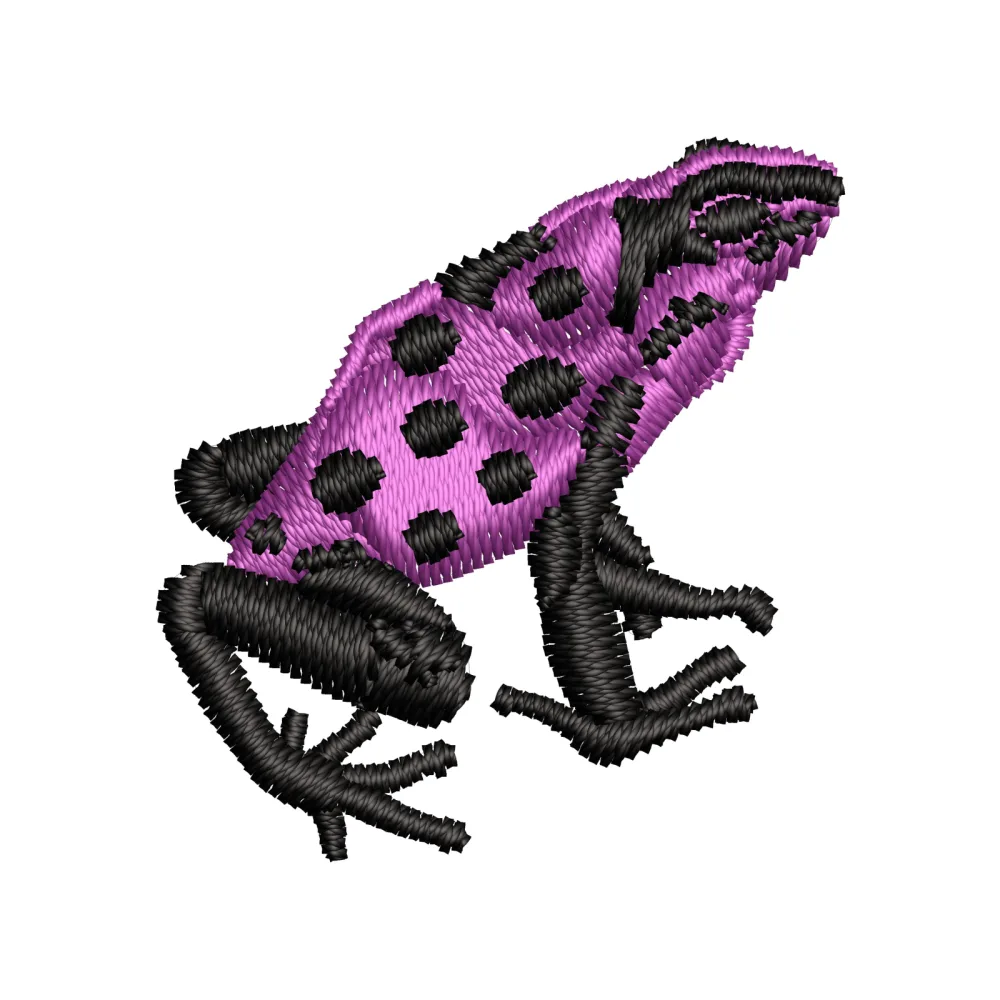 Rocky Frog Beauty Colour Embroidery Design