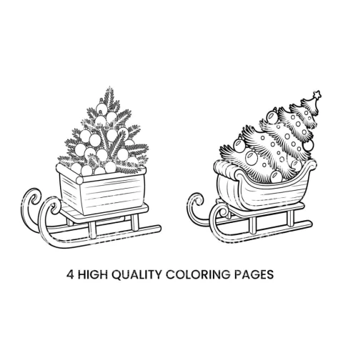 Christmas Sleighs Coloring Books