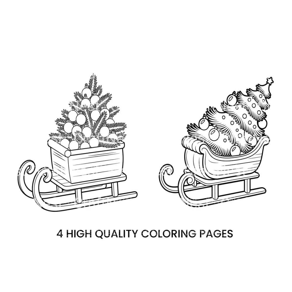 Christmas Sleighs Coloring Books
