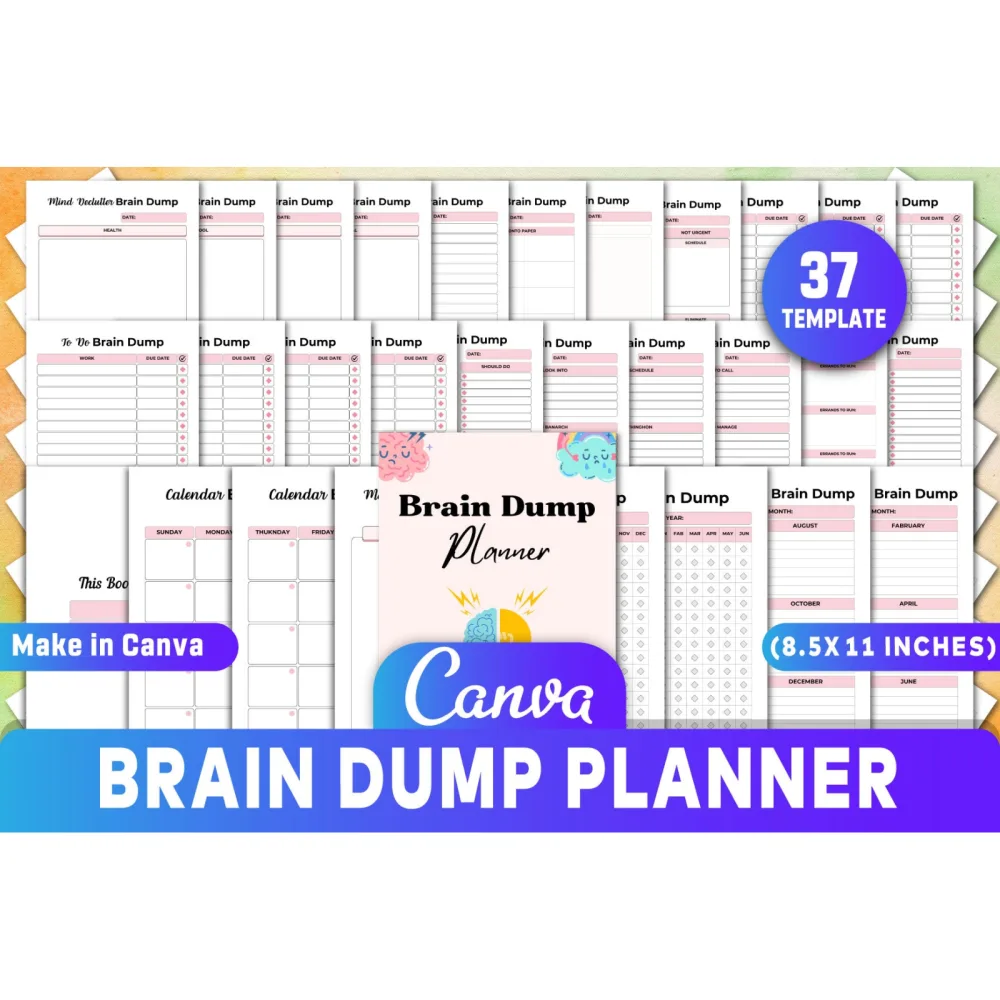 Brain Dump Planner for Effective Organization