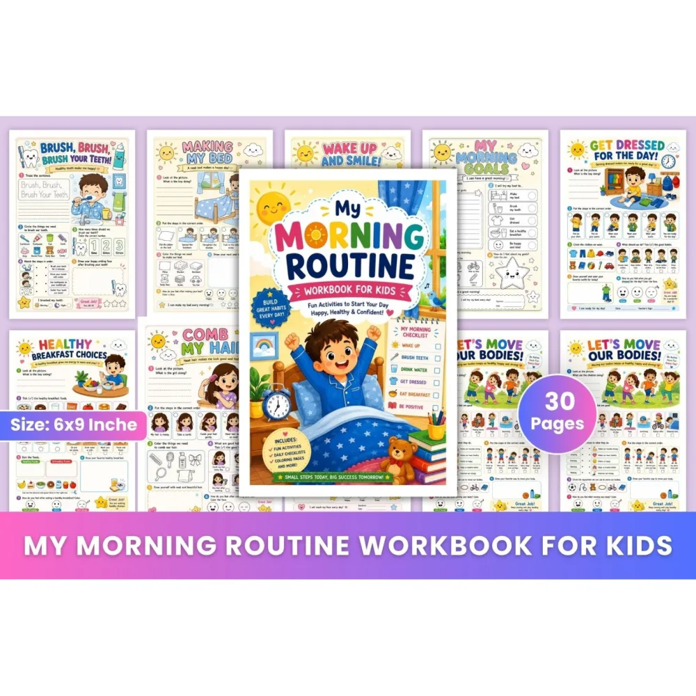 My Morning Routine For Kids Workbook