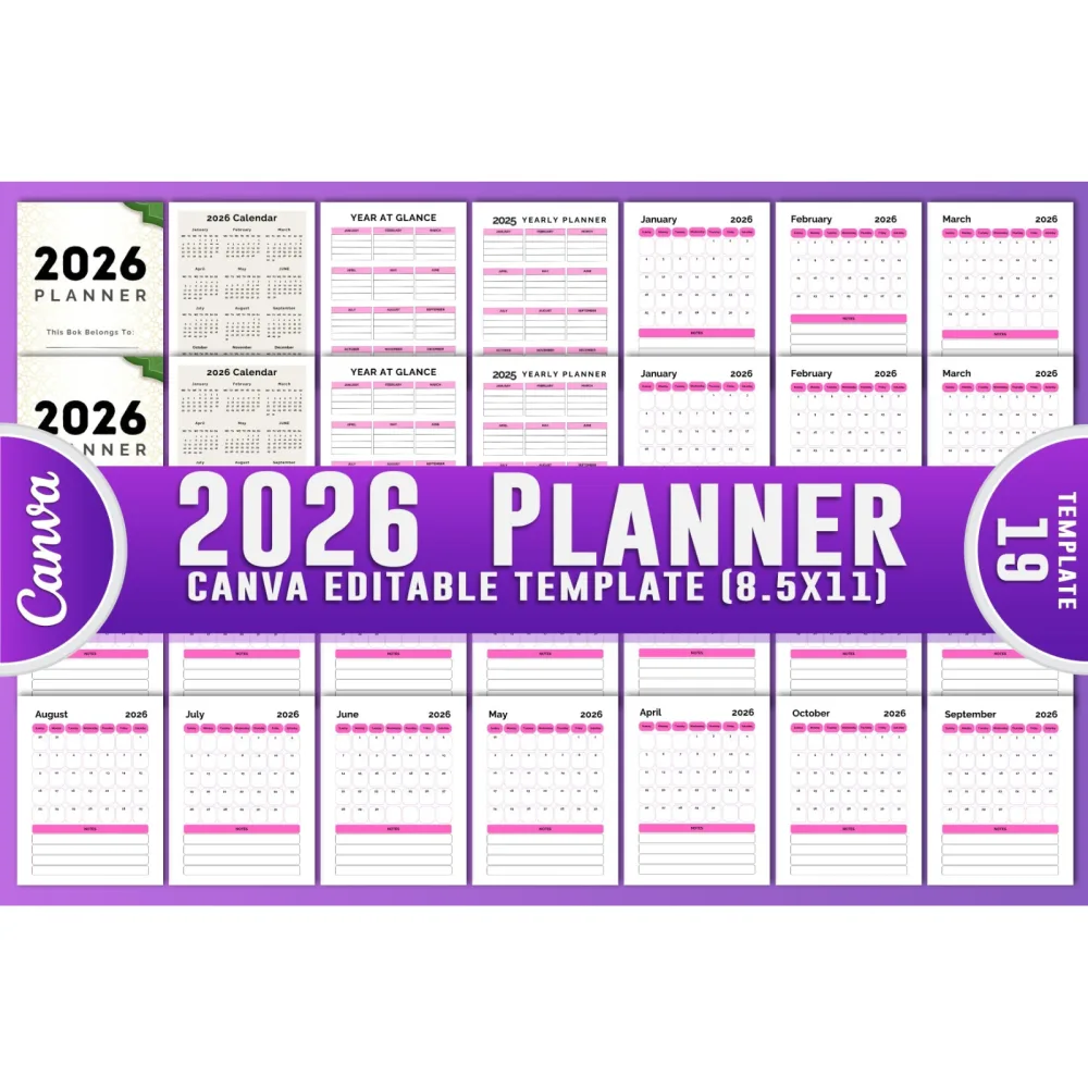 Editable Canva Planner