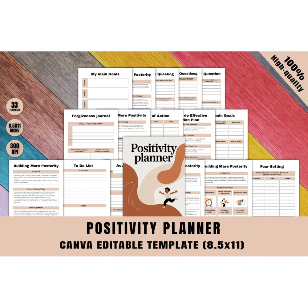 Positivity Planner for Daily Inspiration
